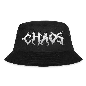Chaos Death Metal – Heavy Metal Grunge Typography - Bucket Hat - black - Front - Lela (165cm)