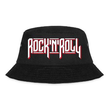 Rock'N'Roll Custom Typography Logo - Bucket Hat - Schwarz - Vorne - Lela (165cm)