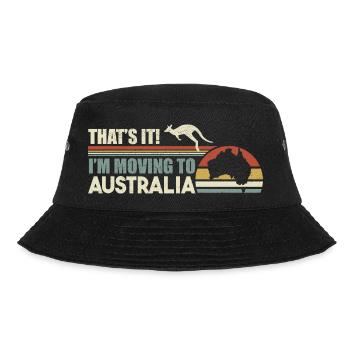 Australien Ich ziehe zu Australien Tourismus - Bucket Hat - Schwarz - Vorne - Lela (165cm)