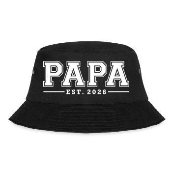 Papa Est. 2026 | Father | Father's Day Gift - Bucket Hat - black - Front - Lela (165cm)
