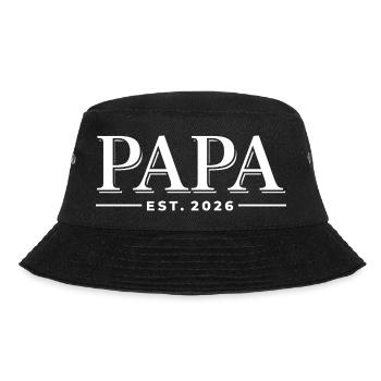 Papa Est. 2026 | Father | Father's Day Gift - Bucket Hat - black - Front - Lela (165cm)