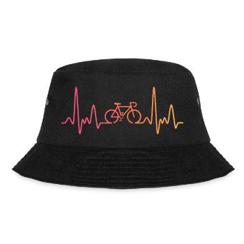 Sonnenuntergang Radfahren Herzschlag Radfahren - Bucket Hat - Schwarz - Vorne - Lela (165cm)
