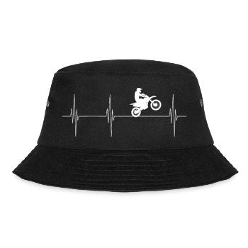 Heartbeat Motocross Motorcycle - Bucket Hat - black - Front - Lela (165cm)