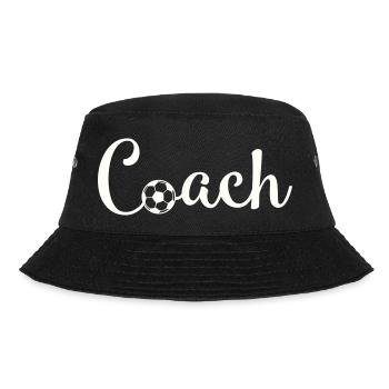 Coach Football Font Logo - Bucket Hat - black - Front - Lela (165cm)