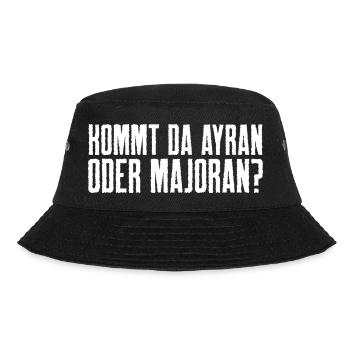 Kommt da Ayran oder Majoran? – Döner Spruch - Bucket Hat - Schwarz - Vorne