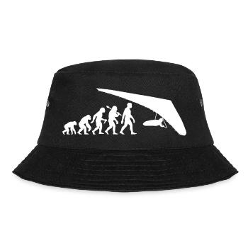 Drachenfliegen Evolution Drachenflieger Im Flug - Bucket Hat - Schwarz - Vorne