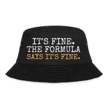 Es ist in Ordnung. Die Formel sagt, es ist in Ordnung. - Bucket Hat - Schwarz - Vorne