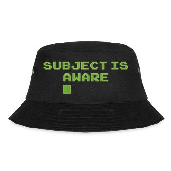 SUBJECT IS AWARE - Bucket Hat - Schwarz - Vorne