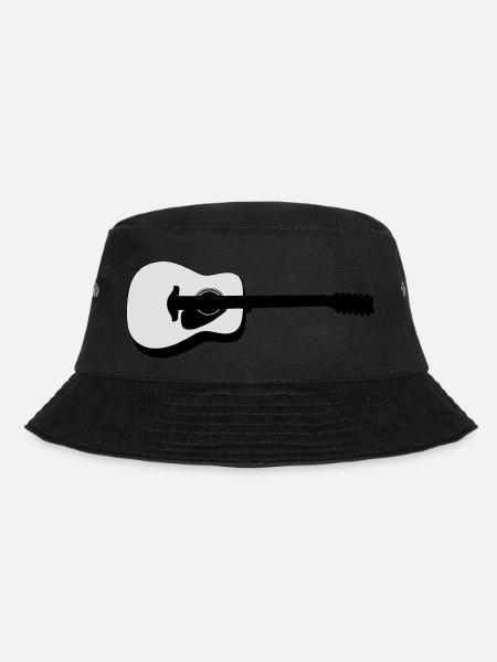 Gitarre - Bucket Hat - Schwarz