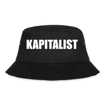 Kapitalist Spruch Geschenkidee - Bucket Hat - Schwarz - Vorne - Lela (165cm)