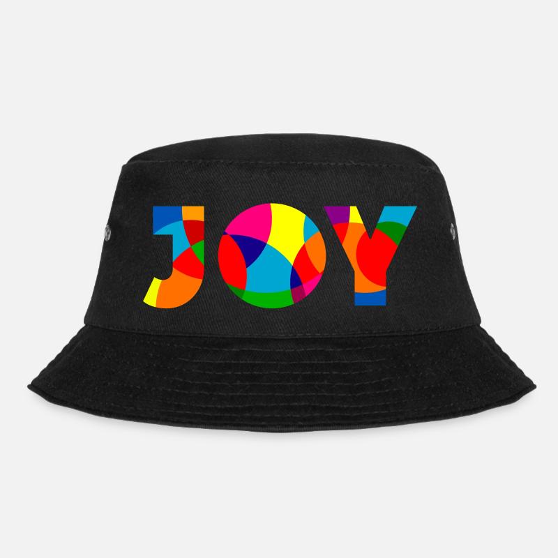 Joy - Freude - Bucket Hat - Schwarz
