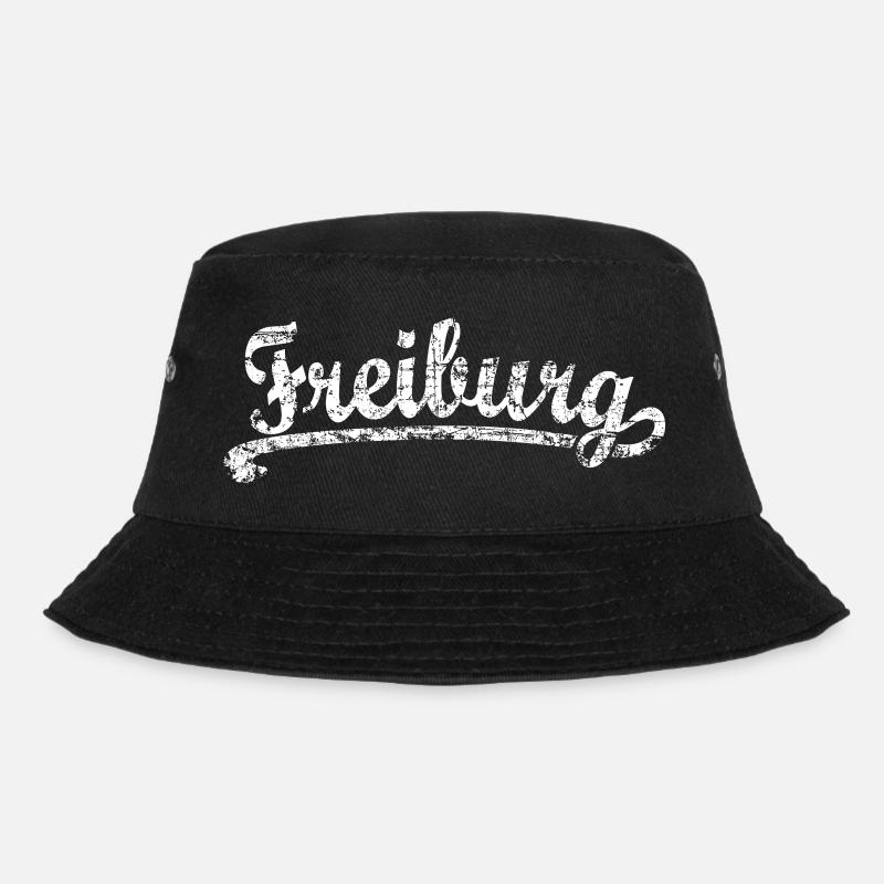 Freiburg Classic (Vintage/Weiß) - Bucket Hat - Schwarz