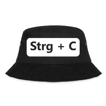 Ctrl C Ctrl V tshirt Funny partner look shirt - Bucket Hat - black - Front - Lela (165cm)