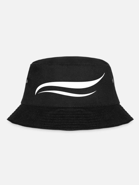 Geschwungene Linien Dekor - Bucket Hat - Schwarz