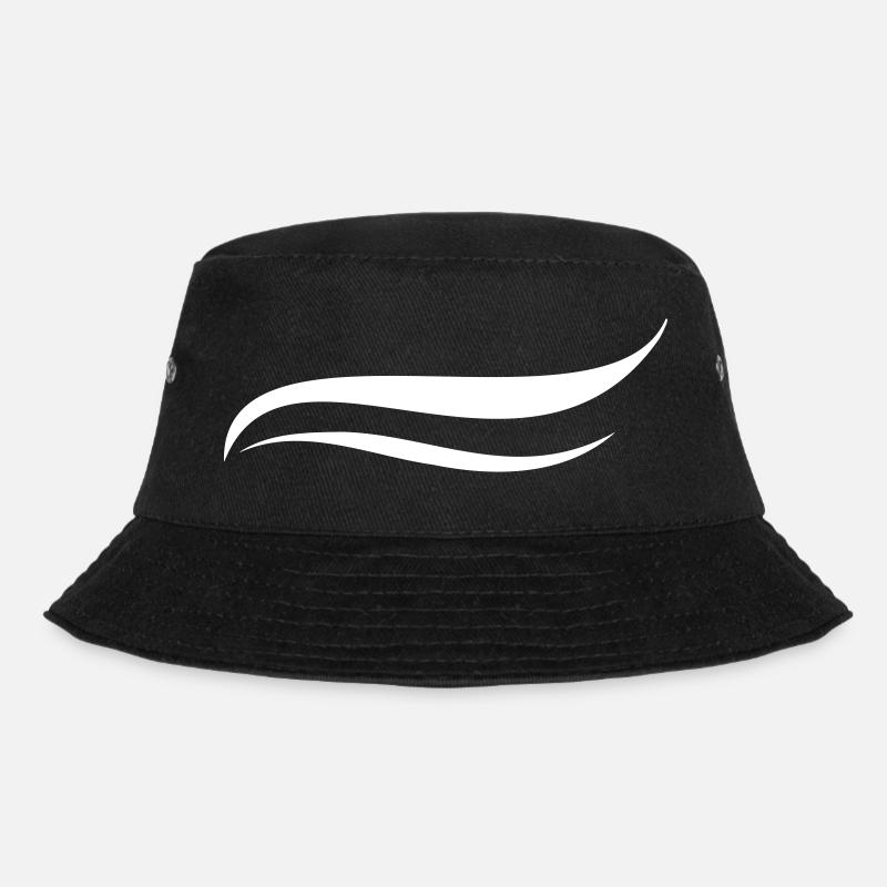 Geschwungene Linien Dekor - Bucket Hat - Schwarz