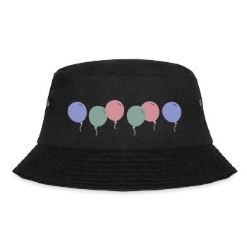 Pastel Balloons - Bucket Hat - black - Front - Lela (165cm)
