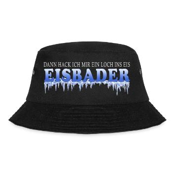 ice bathing ice fishing motivation winter bathing ice pink - Bucket Hat - black - Front - Lela (165cm)