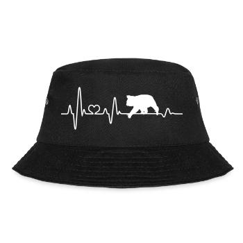 Koala ECG Heartbeat Australia Koalas Heart Love - Bucket Hat - black - Front - Lela (165cm)