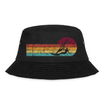 Surfen Windsurfer Windsurfen Windsurfing Retro - Bucket Hat - Schwarz - Vorne - Lela (165cm)