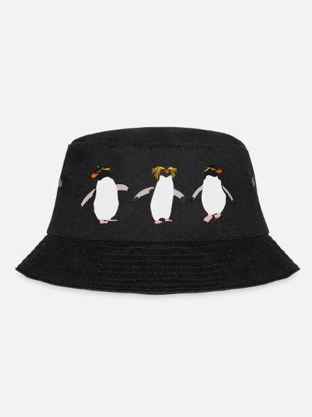 Pinguine Rockspringen (Trio) - Bucket Hat - Schwarz