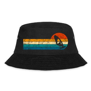 Windsurfen Windsurfing Windsurfer Retro Surfen - Bucket Hat - Schwarz - Vorne - Lela (165cm)
