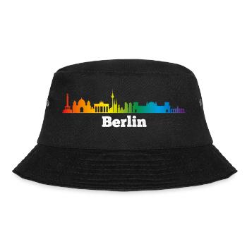 Skyline Berlin, LGBT - Bucket Hat - Schwarz - Vorne - Lela (165cm)