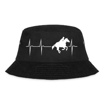 herzschlag reiter pferd reitsport - Bucket Hat - black - Front - Lela (165cm)