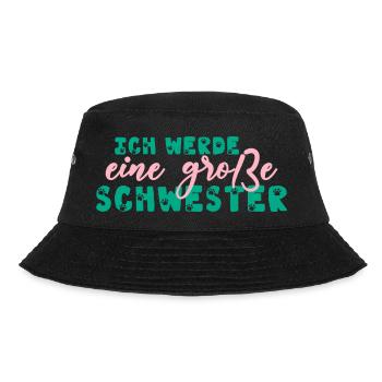 Ich Werde Eine Große Schwester Pfote Tatzen Kinder - Bucket Hat - Schwarz - Vorne - Lela (165cm)