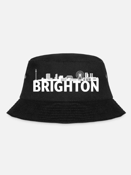 Brighton England Skyline Gift Idea UK - Bucket Hat - black