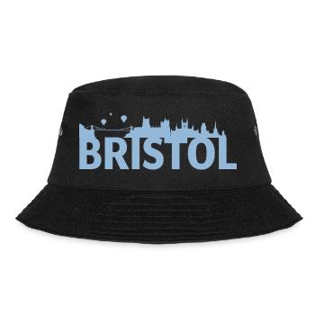 Bristol England Capital Skyline UK - Bucket Hat - black - Front - Lela (165cm)