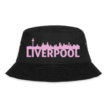 Liverpool England UK Skyline Geschenk Idee - Bucket Hat - Schwarz - Vorne - Lela (165cm)