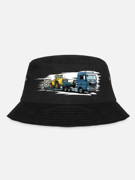 Tieflader mit Radlader - Bucket Hat - Schwarz