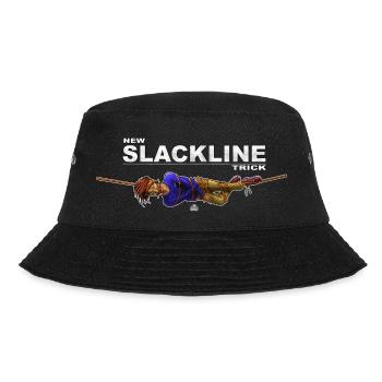 Neuer Slackline-Trick - verrückter Slackliner - Bucket Hat - Schwarz - Vorne - Lela (165cm)