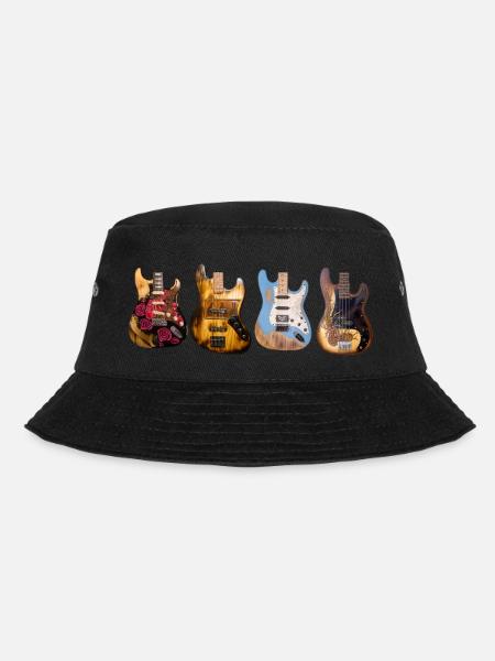 Vier Gitarren - Bucket Hat - Schwarz