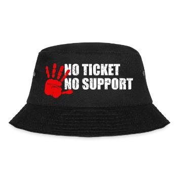 No Ticket No Support Informatik Admin - Bucket Hat - Schwarz - Vorne - Lela (165cm)