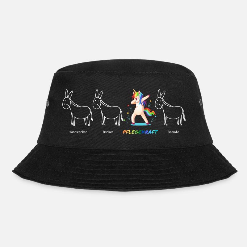 PFLEGEKRAFT Einhorn Beruf Besonders Einzigartig - Bucket Hat - Schwarz