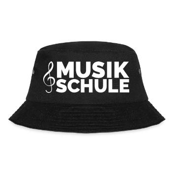 Musikschule Musik Unterricht lernen Piano Gitarre - Bucket Hat - Schwarz - Vorne - Lela (165cm)