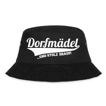 Dorfkind / Dorfmädel und stolz drauf! - Bucket Hat - Schwarz - Vorne - Lela (165cm)