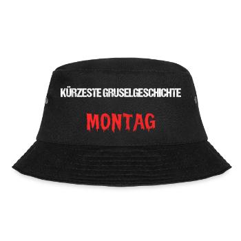 Montag Halloween Kürzeste Gruselgeschichte - Bucket Hat - Schwarz - Vorne - Lela (165cm)