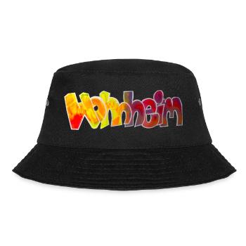 Wohnheim Signature Logo - Bucket Hat - Schwarz - Vorne - Lela (165cm)