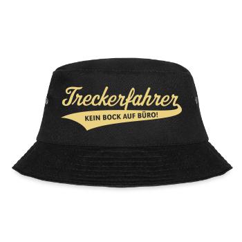 Treckerfahrer – Kein Bock Auf Büro! (Trecker) - Bucket Hat - Schwarz - Vorne - Lela (165cm)