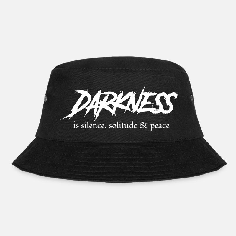 Gothic Lover Darkness Is Silence, Solitude And - Bucket Hat - black