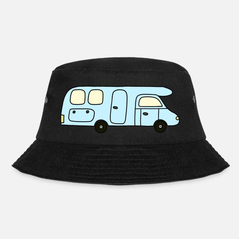 Camper hellblau - Bucket Hat - Schwarz