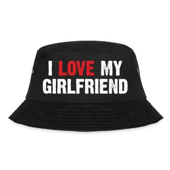 I love my girlfriend - Bucket Hat - black - Front - Lela (165cm)