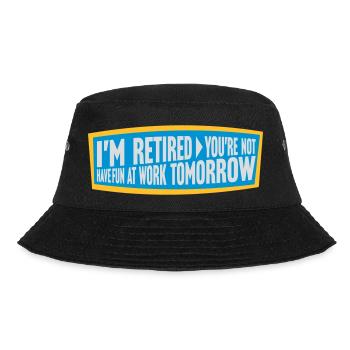 have fun at work - Bucket Hat - Schwarz - Vorne - Lela (165cm)