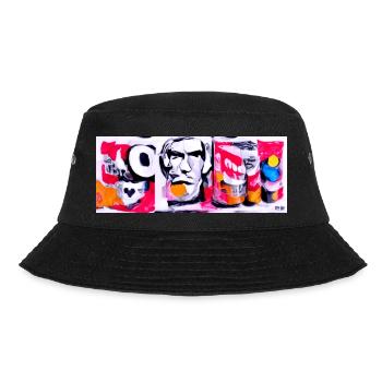 Look At Me Eye Catcher - Retro 80s Style Pop Art - Bucket Hat - black - Front - Lela (165cm)