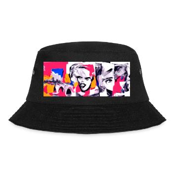 Pop Art Collage -Who the FucxX is looking - Bucket Hat - black - Front - Lela (165cm)