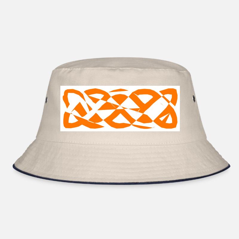 1200px Celtic knot basic linear badorange Bucket Hat