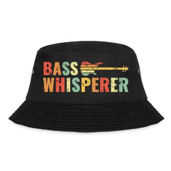For best Bass Player BASSIST QUOTE Bass Whisperer - Bucket Hat - Schwarz - Vorne - Lela (165cm)