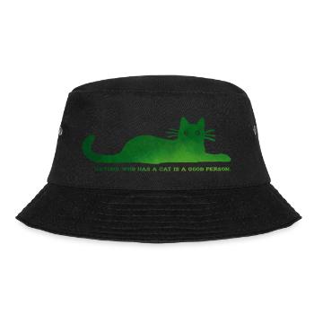 Anyone who has a cat is a good person - Bucket Hat - black - Front - Lela (165cm)